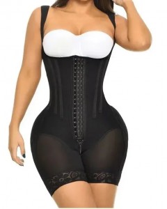 Double Size Wide Strap Girdle With Front And Back Rods With 3 Lines Of Brooches