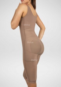 Ehrisw Fajas Colombianas Shapewear for Women Tummy Control Post Surgery Full Body Shaper Butt Lifter with Zipper Crotch