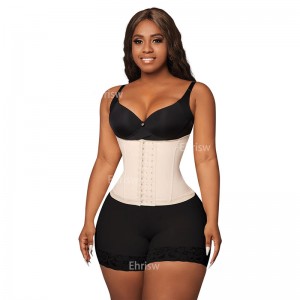 Ehrisw Waist Trainer for Women Corset Cincher Body Shaper Girdle Trimmer with Steel Bones Extender