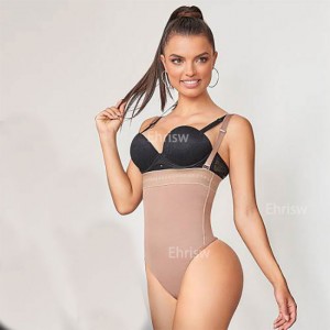 Ehrisw Shapewear for Women Tummy Control Fajas Colombianas Body Shaper Butt Lifter Compression Garment Open Bust Bodysuit