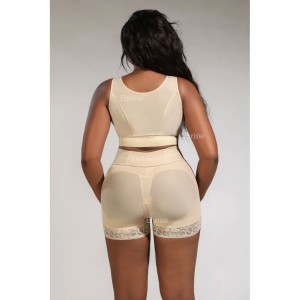 Ehrisw Tummy Control Shapewear for Women Fajas Colombianas Postparto Body Shaper Shorts Butt Lifter with Zipper Crotch