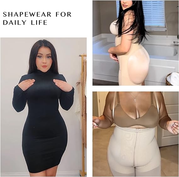 Shapewear for Women Seamless Firm Triple Control Plus Size Tummy Control Butt Lifter