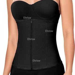 Ehrisw Latex Waist Trainer Corsets Zipper Underbust Sport Girdle Hourglass Body Shaper for Women