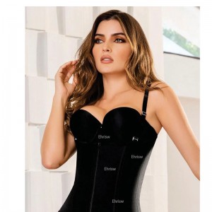 Ehrisw Latex Waist Trainer Corsets Zipper Underbust Sport Girdle Hourglass Body Shaper for Women