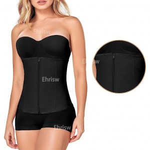 Ehrisw Latex Waist Trainer Corsets Zipper Underbust Sport Girdle Hourglass Body Shaper for Women