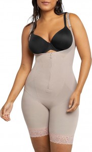 Ehrisw Women’s Ultra Firm Open Bust Romper Shapewear