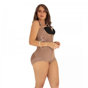 Ehrisw Shapewear for Women Tummy Control Fajas Colombianas Body Shaper Butt Lifter Compression Garment Open Bust Bodysuit