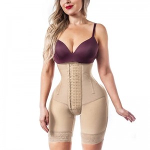 Woman Open Bust Tummy Control Shapewear Postpartum Body Shaper Post Liposuction Bodysuit Hook-Eye High Waist Fajas Colombianas