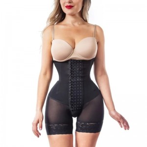 Woman Open Bust Tummy Control Shapewear Postpartum Body Shaper Post Liposuction Bodysuit Hook-Eye High Waist Fajas Colombianas