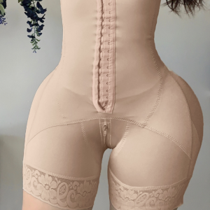 Fajas Colombianas Shapewear For Women Tummy Control Butt Lifter Compression Front Hook-eyes Body Shaper Flatten Abdomen Corset