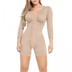 Body met lange mouwen Stevige controle Shapewear met hoge rug voor dames Ademende bodysuit Compressie Fajas