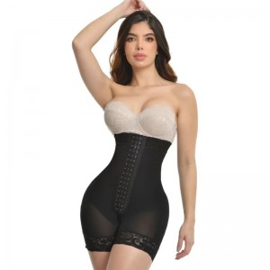 Fajas Colombianas Hook-eyes Bodysuit Tummy Control Underwear Compression Waist Trainer Slimming Corset Hourglass Body Shaper