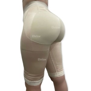 NEW!!! HIGH RISE KNEE LENGTH BUTT LIFT SHORTS – RELOJ DE ARENA – BEIGE