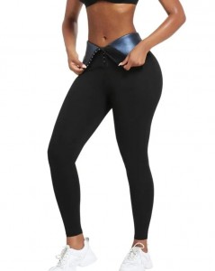 Ehrisw Leggings With Blue Neoprene Tummy Control