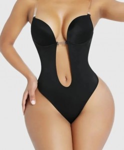 Ehrisw Shapewear Women Plus Size Backless Shapewear Integrated Bra Body Shaper Seamless Open Crotch Shapewear