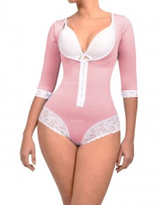 Modelador de cintura feminino com zíper, controle de barriga, braço aberto, busto, fino, espartilho, modelador de cintura