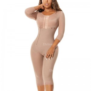 Post-surgical Use Women Body Shaper Smart Compression Fabrics Long GirdleTo the Knee