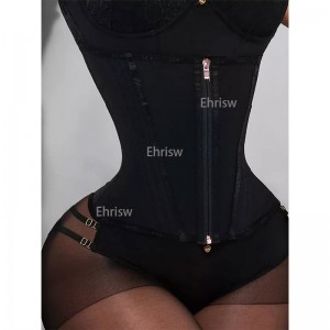 Ehrisw Women Plus Size Fajas Waist Trainer Corset Tummy Control Zipper Vest Body Shaper Cincher Shapewear Slimming Belt Sports Girdle