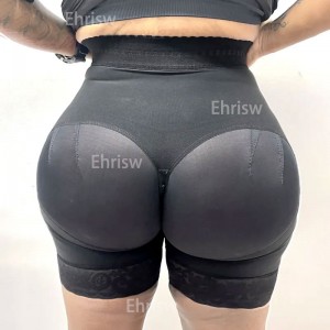 Short Faja Pêssego Push Up de Renda